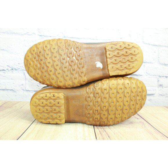 Vintage LL Bean Unlined Mid Calf Maine Hunting Shoe Duck Boots Leather 5 W - Picture 7 of 10